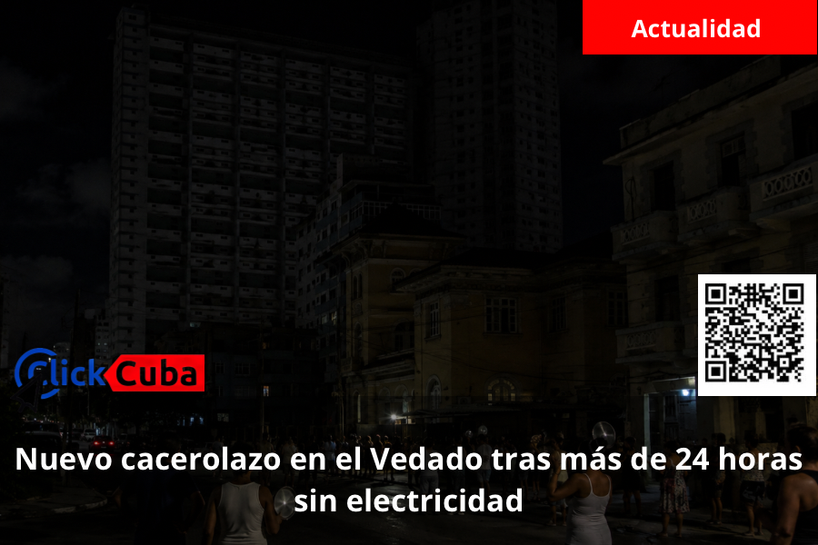 Nuevo cacerolazo en el Vedado tras más de 24 horas sin electricidad
