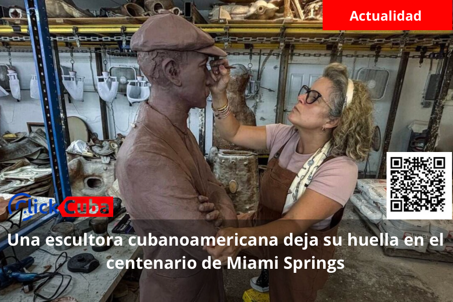Una escultora cubanoamericana deja su huella en el centenario de Miami Springs