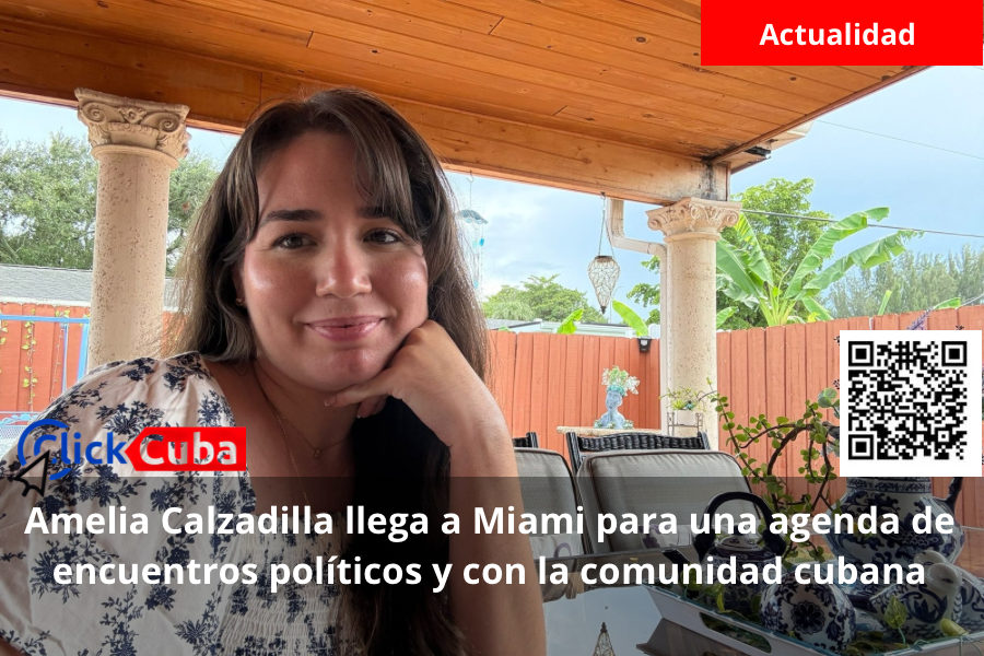 Amelia Calzadilla llega a Miami para una agenda de encuentros políticos y con la comunidad cubana