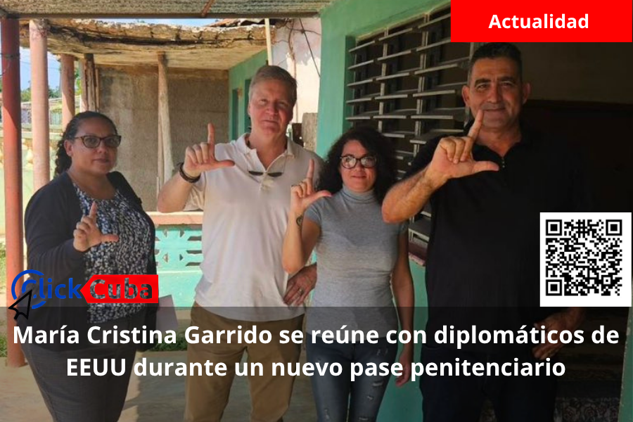 María Cristina Garrido se reúne con diplomáticos de EEUU durante un nuevo pase penitenciario