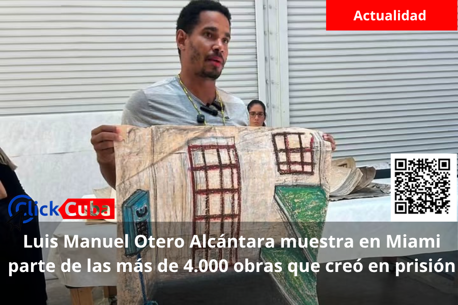 Luis Manuel Otero Alcántara muestra en Miami parte de las más de 4.000 obras que creó en prisión