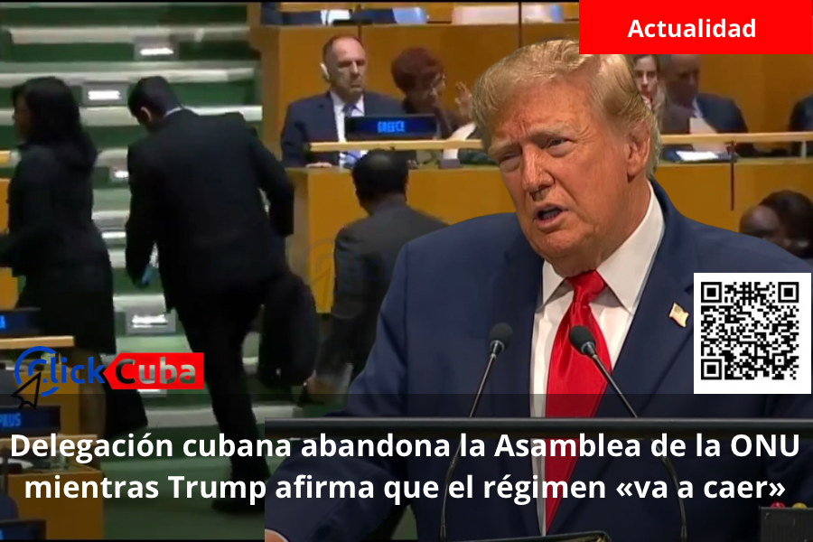 Delegación cubana abandona la Asamblea de la ONU mientras Trump afirma que el régimen «va a caer»