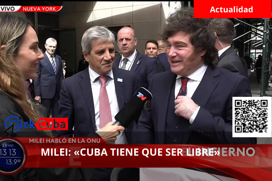Milei desde la ONU: «Cuba tiene que ser libre, se tiene que terminar con esa dictadura sangrienta»