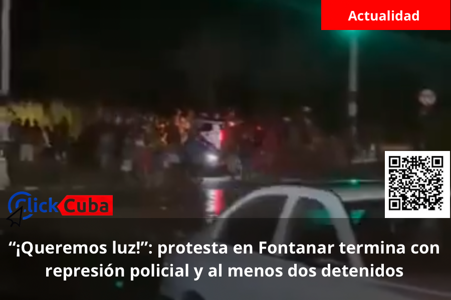 “¡Queremos luz!”: protesta en Fontanar termina con represión policial y al menos dos detenidos
