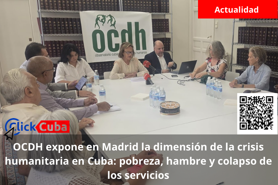 OCDH expone en Madrid la dimensión de la crisis humanitaria en Cuba: pobreza, hambre y colapso de los servicios