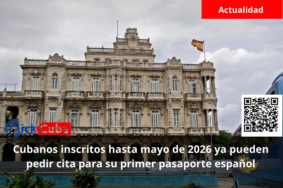 Cubanos inscritos hasta mayo de 2026 ya pueden pedir cita para su primer pasaporte español