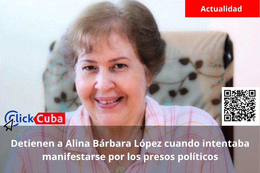 Detienen a Alina Bárbara López cuando intentaba manifestarse por los presos políticos
