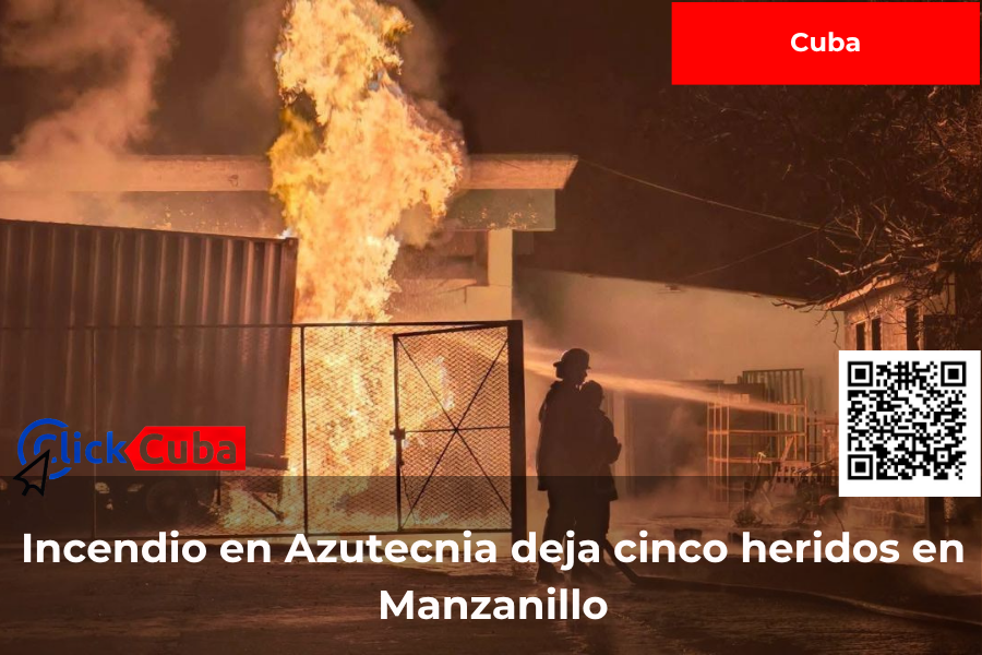 Cinco trabajadores heridos, uno en estado crítico, en un incendio en una empresa azucarera de Manzanillo