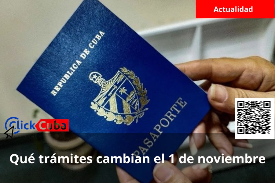 Pasaporte cubano. Qué trámites cambian el 1 de noviembre.