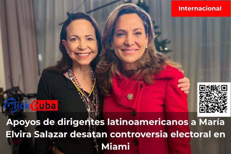 Apoyos de dirigentes latinoamericanos a María Elvira Salazar desatan controversia electoral en Miami