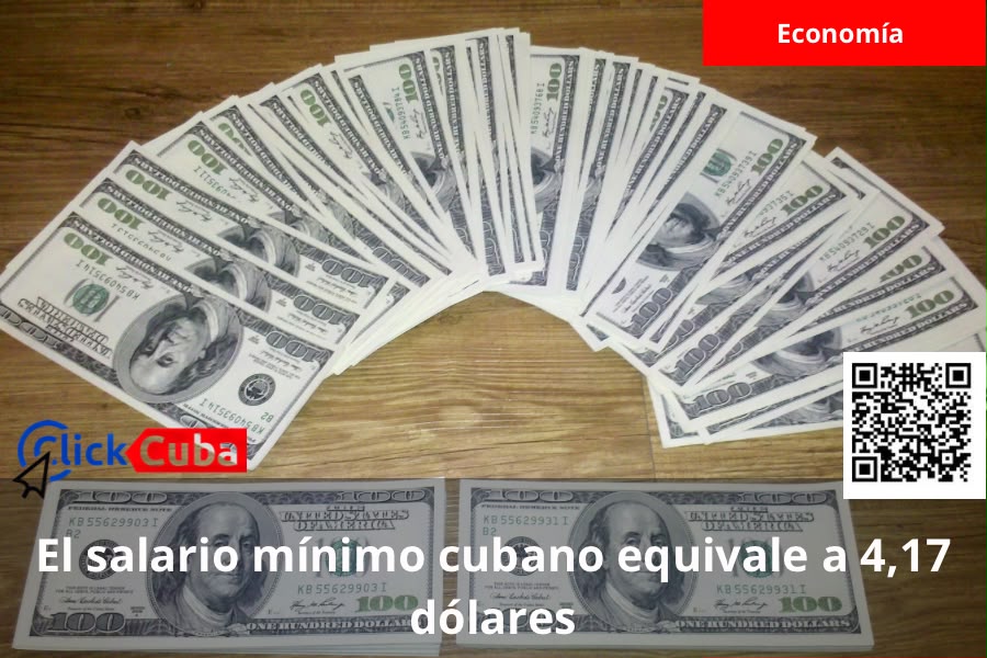Con el dólar a 770 CUP, el salario mínimo cubano equivale a 4,17 dólares al mes