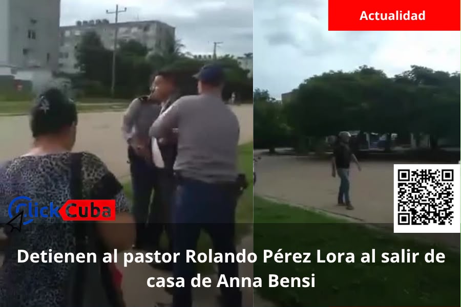 Se lo llevaron al salir de casa de Anna Bensi: un video muestra al pastor Rolando Pérez Lora reclamando la causa de su detención