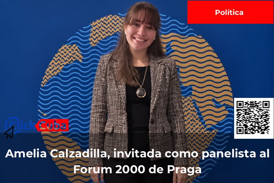 Amelia Calzadilla en el Forum 2000 de Praga