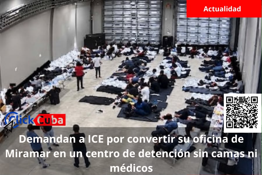 Demandan a ICE por convertir su oficina de Miramar en un centro de detención sin camas ni médicos
