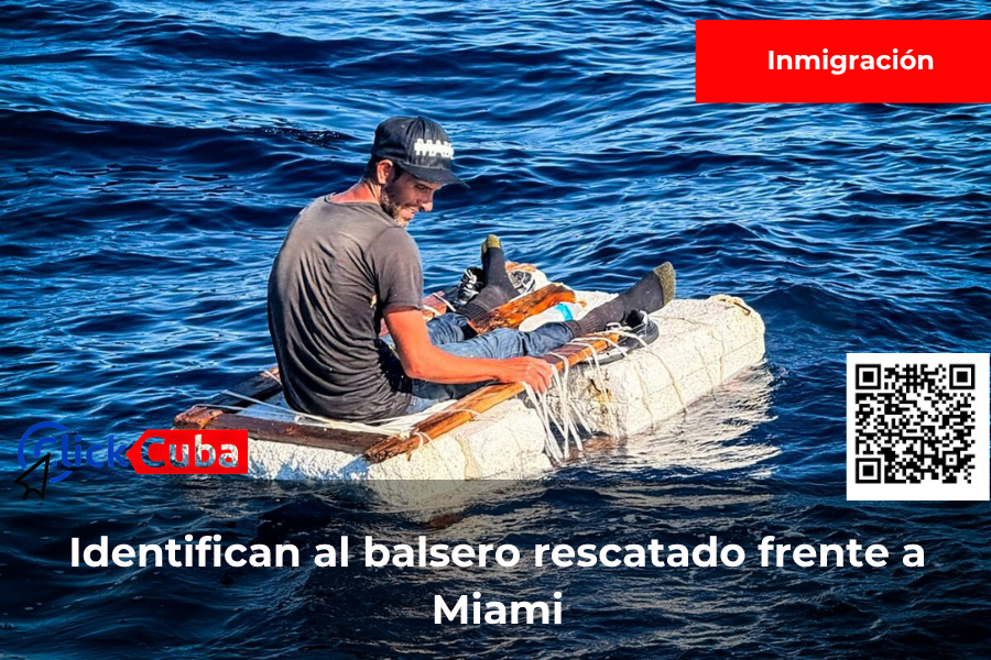 Identifican al balsero rescatado frente a Key Biscayne: un santiaguero de 38 años que llevaba cuatro días desaparecido