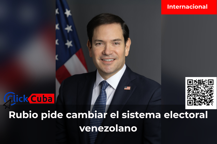 Rubio pide cambiar el sistema electoral venezolano. Retrato oficial de archivo, enero de 2025.