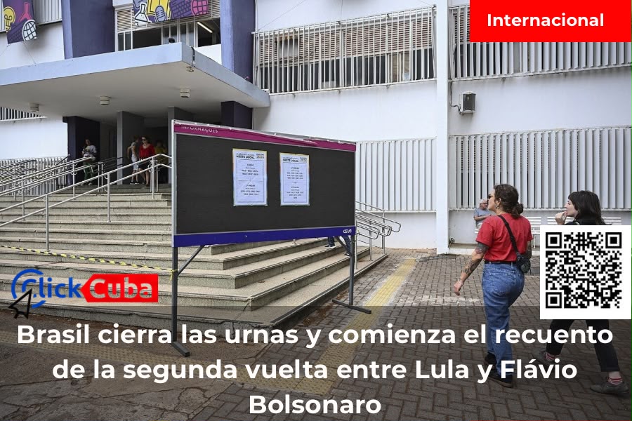 Brasil cierra las urnas y comienza el recuento de la segunda vuelta entre Lula y Flávio Bolsonaro