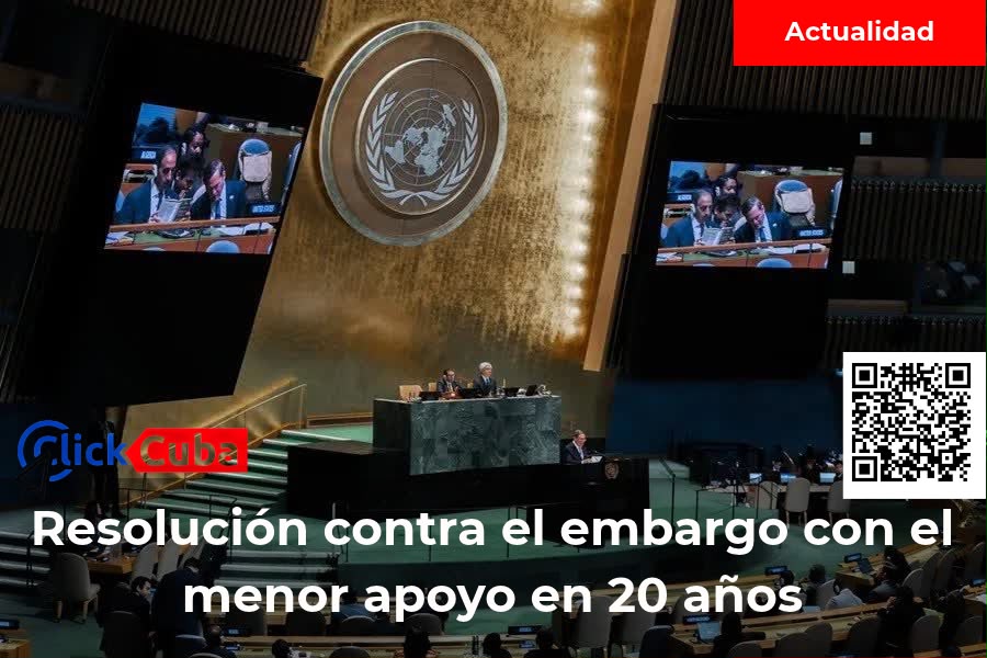 La resolución contra el embargo se impone en la ONU con el apoyo más bajo en 20 años