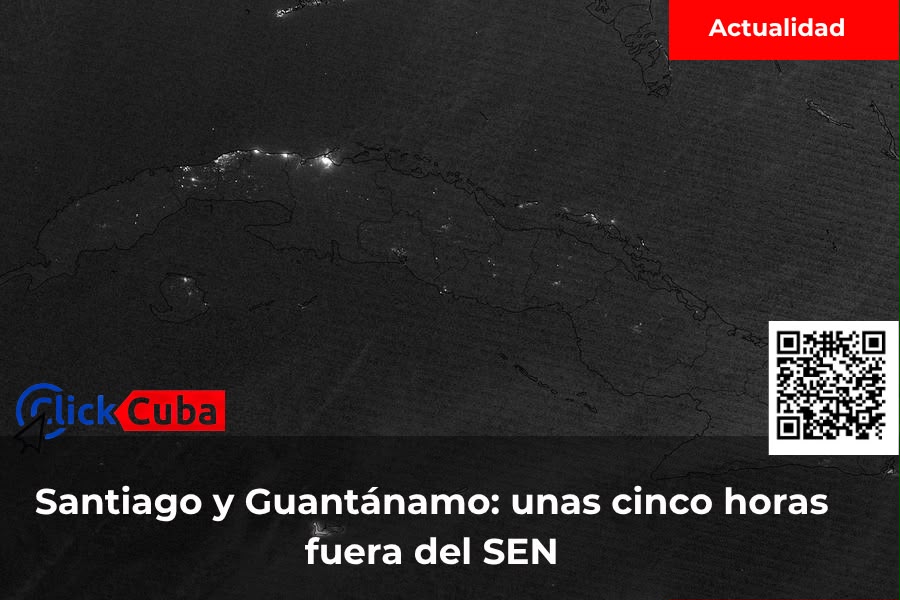 Cuba vista desde el satélite durante un apagón, imagen de archivo