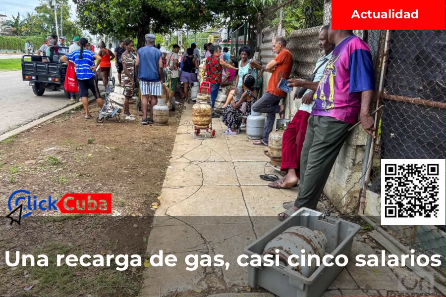 Recargar gas en Cuba cuesta casi cinco salarios medios en una oferta en dólares